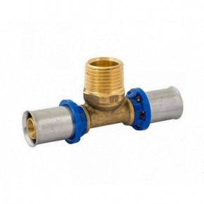 Тройник-переходник с наружной резьбой APE d16 (2.0) x 1/2" x d16 (2.0)