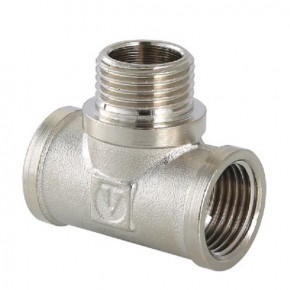 Тройник латунный резьбовой переходной VALTEC - 3/4"х1/2"х3/4" (ВР/НР/ВР)